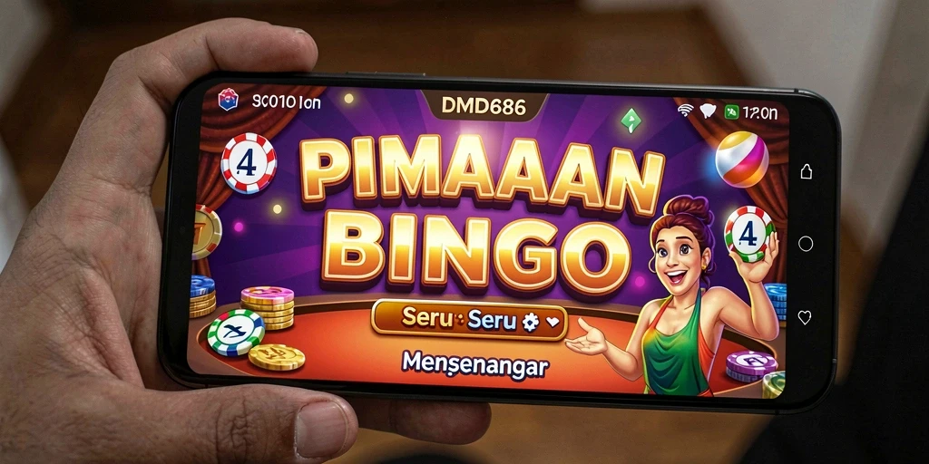Tampilan antarmuka DMD686 dengan gameplay Bingo yang seru.