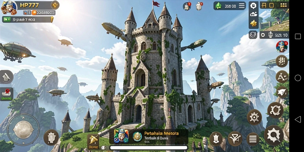Tampilan gameplay HP777 menampilkan pertahanan menara yang strategis dan seru.