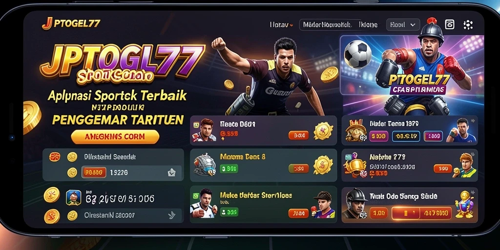 Tampilan antarmuka JPTOGEL77 saat taruhan olahraga.