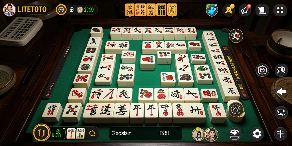 Tampilan permainan Mahjong yang menarik dan menantang.