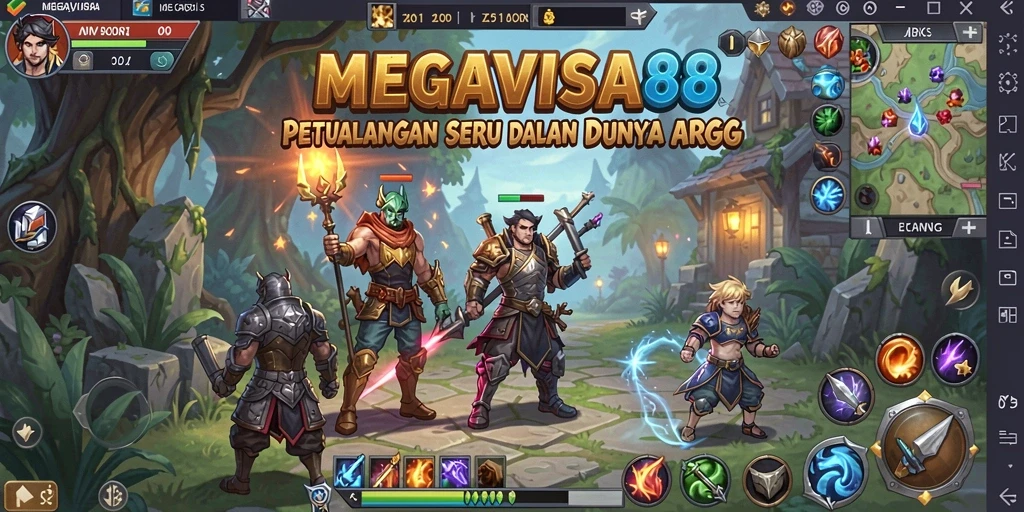 Tampilan dinamis gameplay seru di MEGAVISA88.