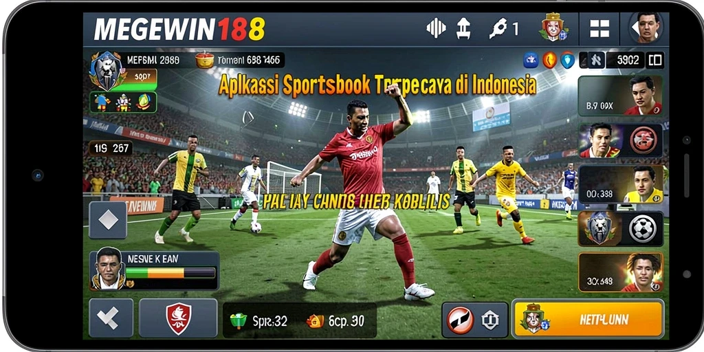 Tampilan gameplay menarik dari aplikasi Sportsbook MEGEWIN188.