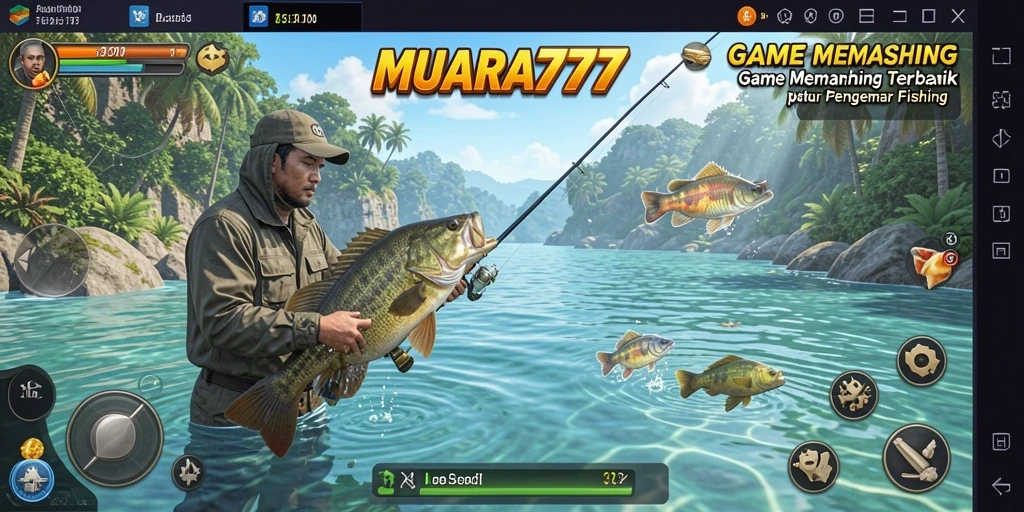 Gameplay memancing menegangkan di dalam MUARA777 dengan berbagai ikan yang menunggu untuk ditangkap.