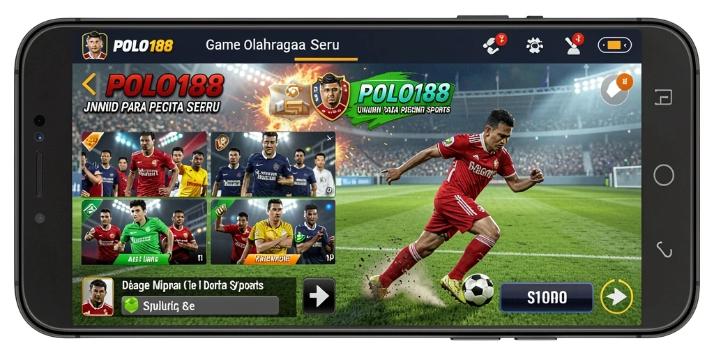 Screenshot permainan POLO188 yang menunjukkan aksi seru olahraga.
