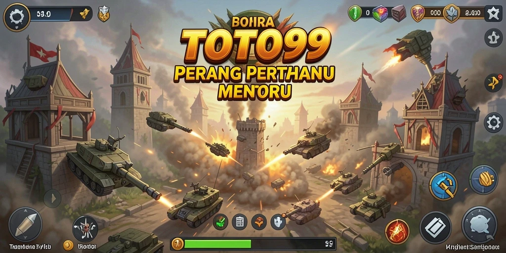 Tangkapan layar TOTO99 menampilkan aksi seru dalam pertempuran Tower Defense.