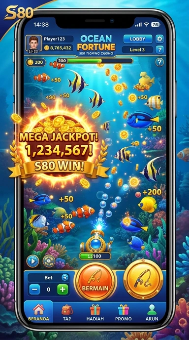 Screenshot aplikasi s80 yang menunjukkan antarmuka intuitif.
